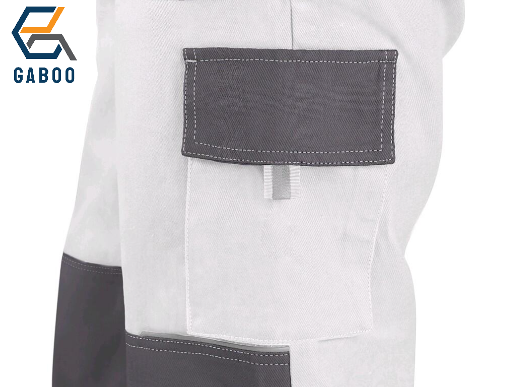 TRÄGERHOSE CXS LUXY ROBIN, HERREN, WEISS-GRAU