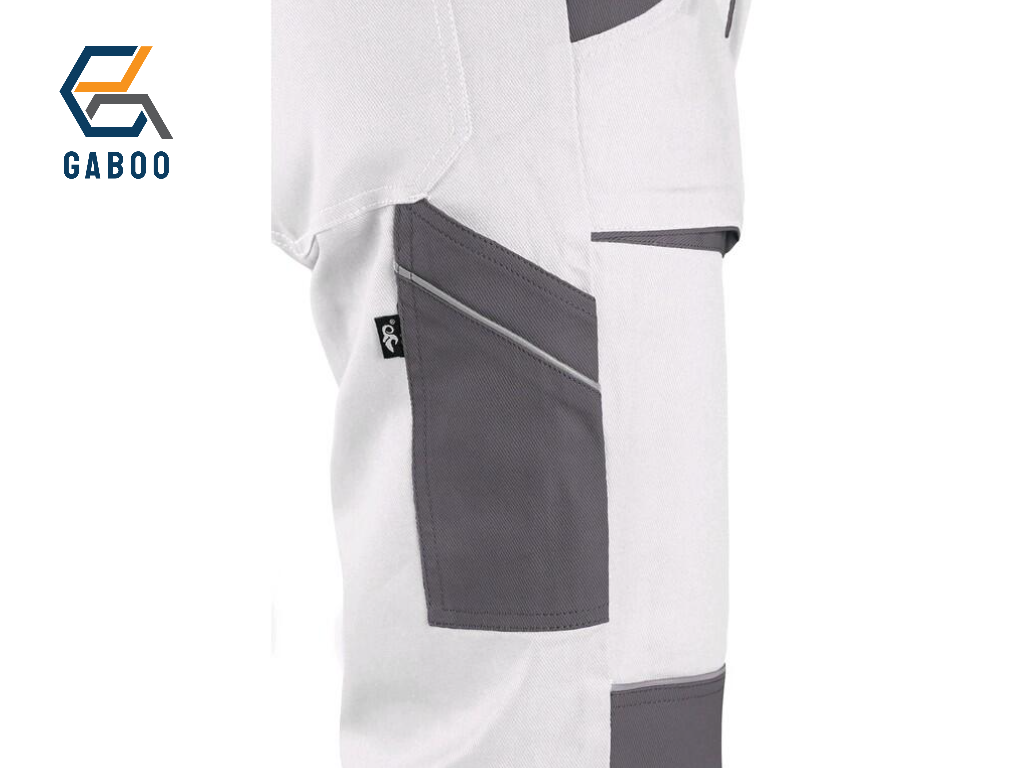 TRÄGERHOSE CXS LUXY ROBIN, HERREN, WEISS-GRAU