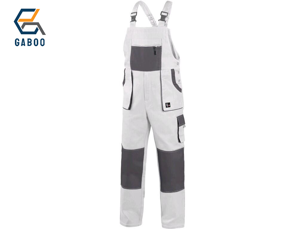 TRÄGERHOSE CXS LUXY ROBIN, HERREN, WEISS-GRAU