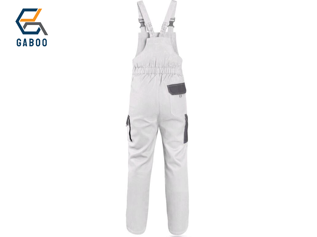 TRÄGERHOSE CXS LUXY ROBIN, HERREN, WEISS-GRAU