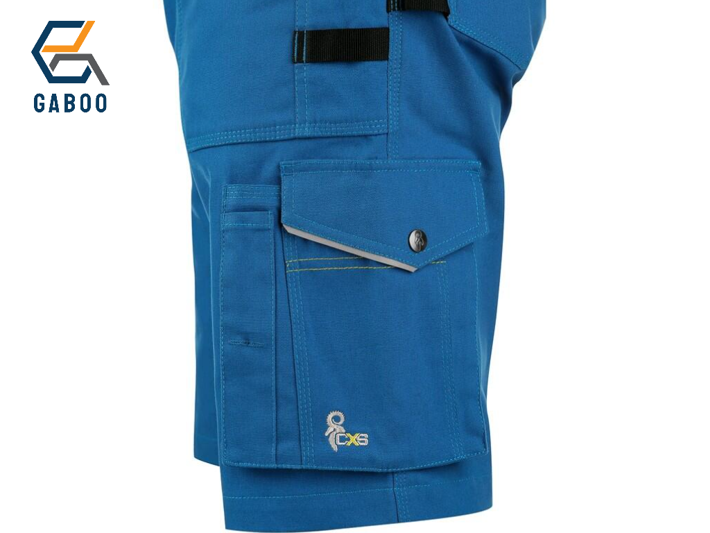 PANTALONCINI DA LAVORO DA UOMO CXS STRETCH, BLU BRILLANTE - NERO