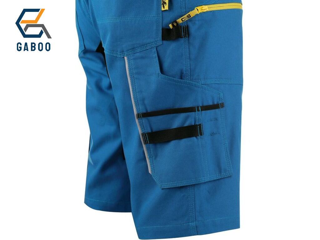 PANTALONCINI DA LAVORO DA UOMO CXS STRETCH, BLU BRILLANTE - NERO