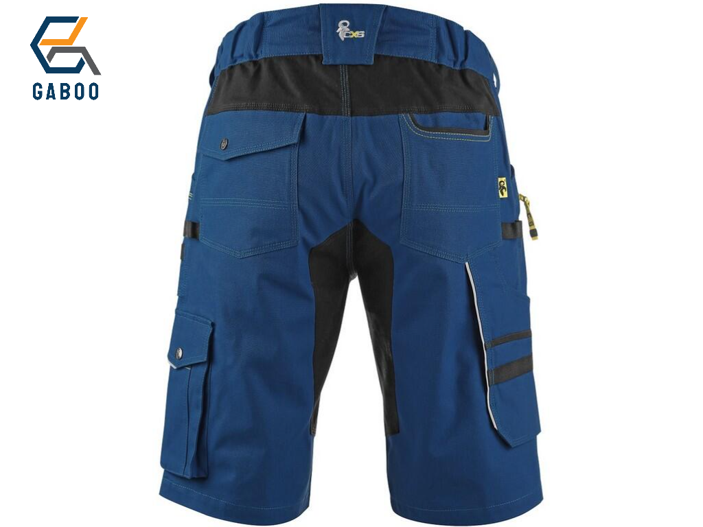 SHORT DE TRAVAIL HOMME CXS STRETCH, BLEU VIF - NOIR