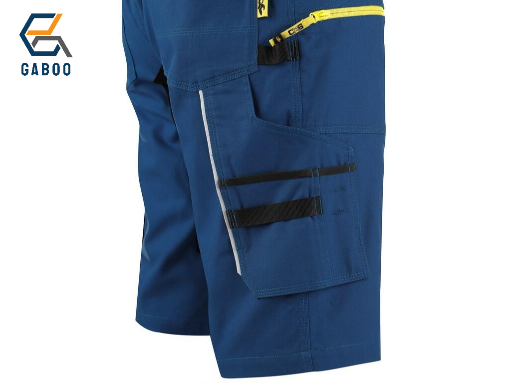 SHORT DE TRAVAIL HOMME CXS STRETCH, BLEU VIF - NOIR