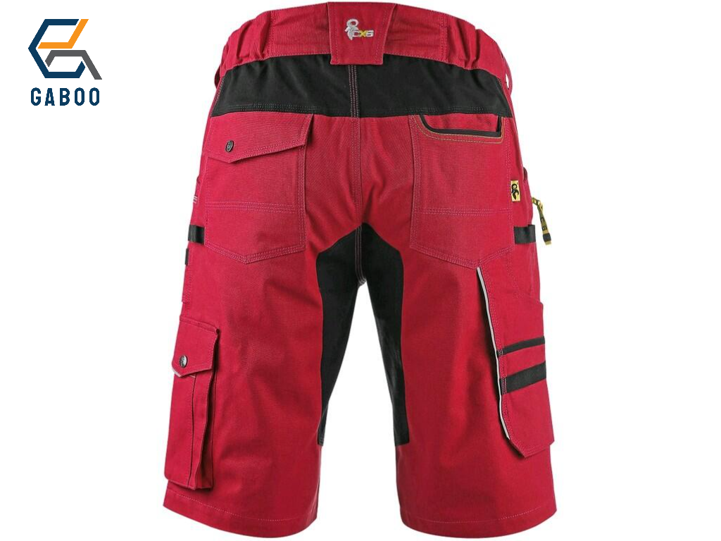 MEN’S WORKING SHORTS CXS STRETCH, RED-BLACK