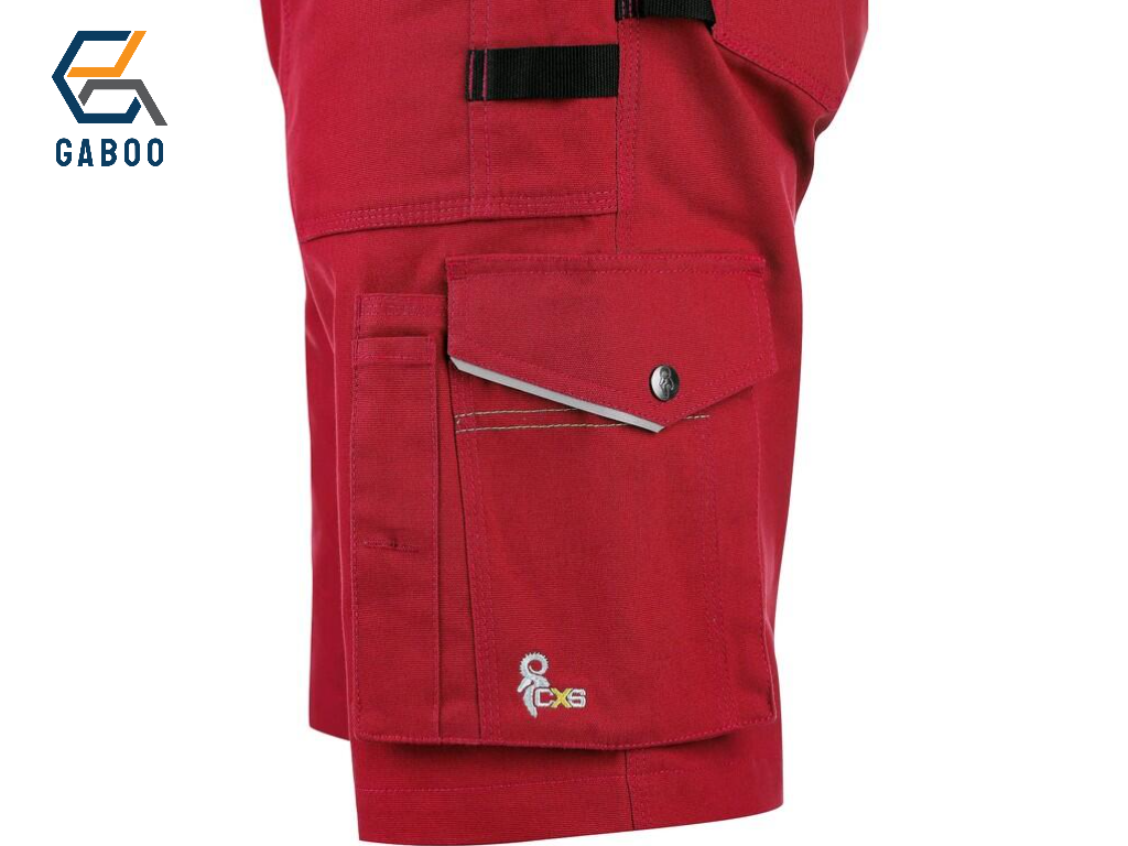 MEN’S WORKING SHORTS CXS STRETCH, RED-BLACK
