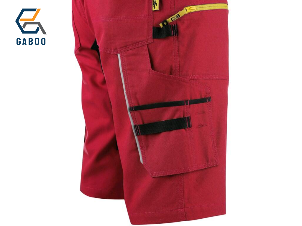 MEN’S WORKING SHORTS CXS STRETCH, RED-BLACK