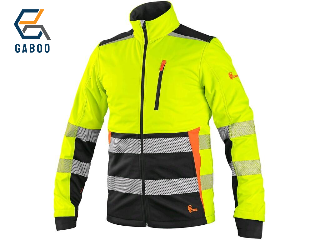 VESTE CXS BENSON, HAUTE VISIBLE, SOFTSHELL, JAUNE-NOIR