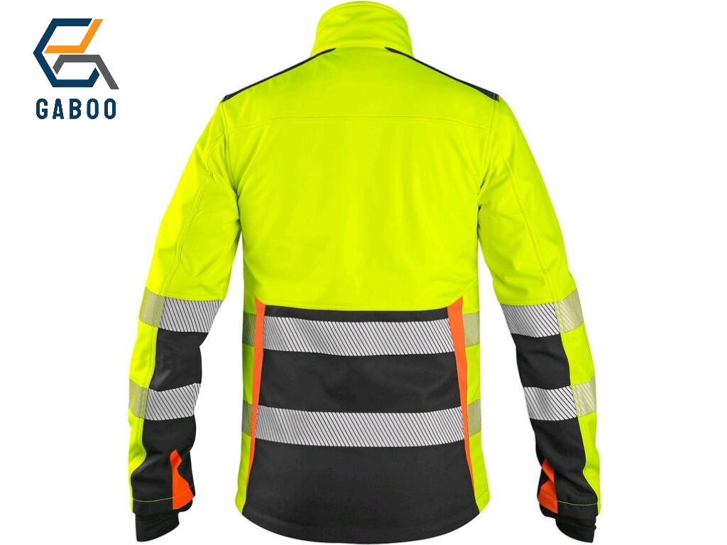 VESTE CXS BENSON, HAUTE VISIBLE, SOFTSHELL, JAUNE-NOIR