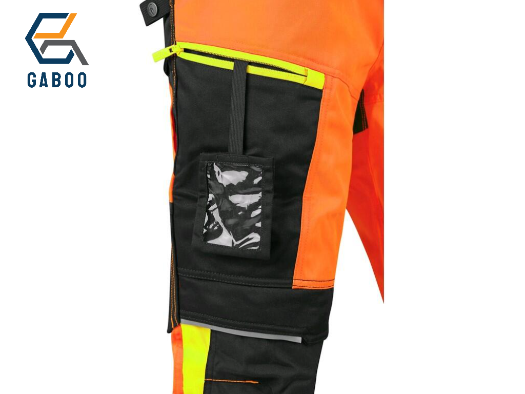 PANTALON CXS BENSON HAUTE VISIBLE, HOMME, ORANGE-NOIR