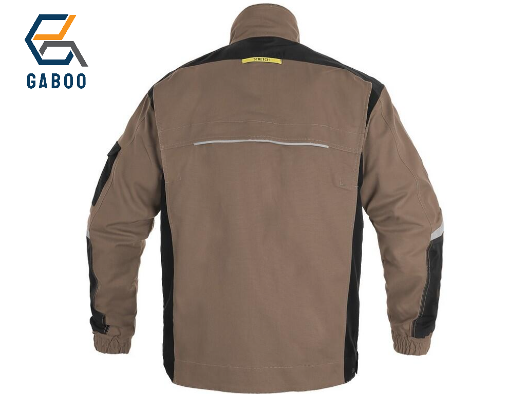 ARBEITSJACKE CXS STRETCH, HERREN, BEIGE-SCHWARZ