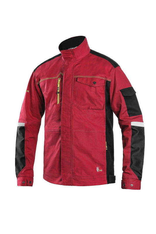 WORKIG JACKET CXS STRETCH, MEN'S, RED-BLACK