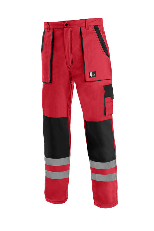 WORKING TROUSERS CXS LUXY BRIGHT, MEN´S, RED-BLACK