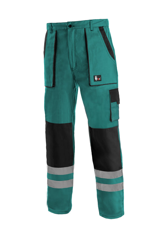 WORKING TROUSERS CXS LUXY BRIGHT, MEN´S, GREEN-BLACK