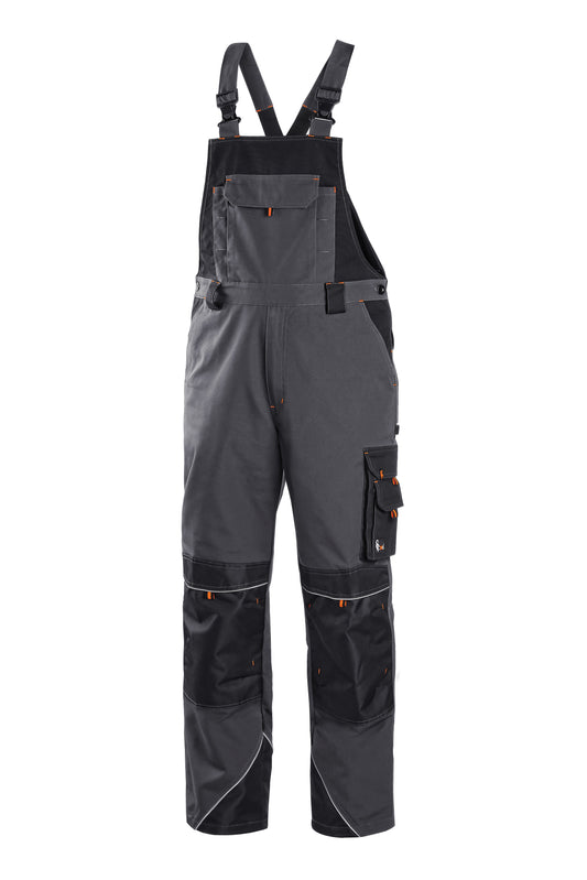 WORKING BIBPANTS SIRIUS TRISTAN, MEN´S, GREY-ORANGE