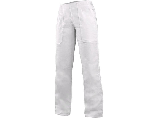 TROUSERS DARJA, LADIES´, WHITE, RUBBER WAIST