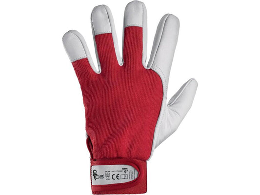 GLOVES TECHNIK, COMBINED, RED-WHITE