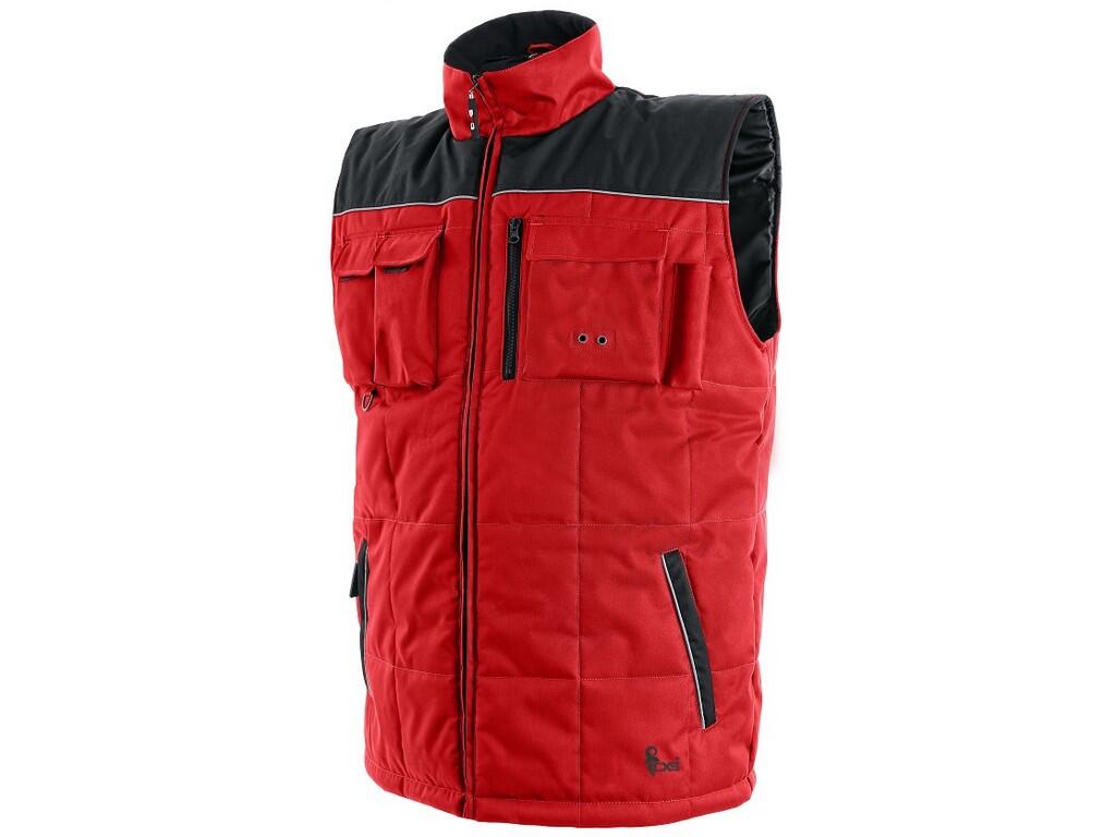 GILET CXS SEATTLE, INVERNALE, UOMO, ROSSO-NERO 
