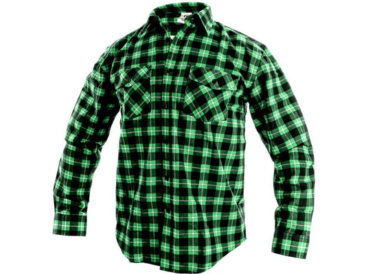 SHIRT TOM, LONG SLEEVE, MEN´S, GREEN-BLACK