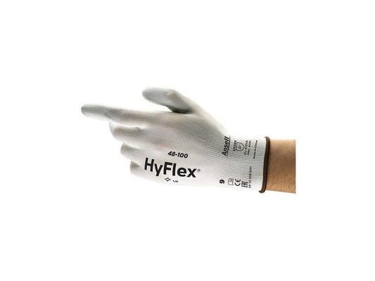GLOVES ANSELL HYFLEX 48-100, DIPPED IN POLYURETHANE