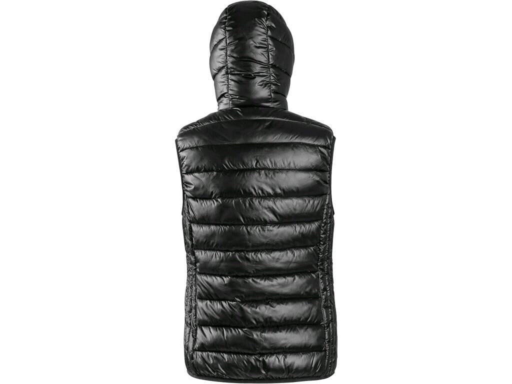 GILET OMAK, IMBOTTITO, DA DONNA, NERO-ROSA 