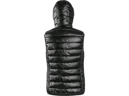 GILET OMAK, IMBOTTITO, DA DONNA, NERO-ROSA 