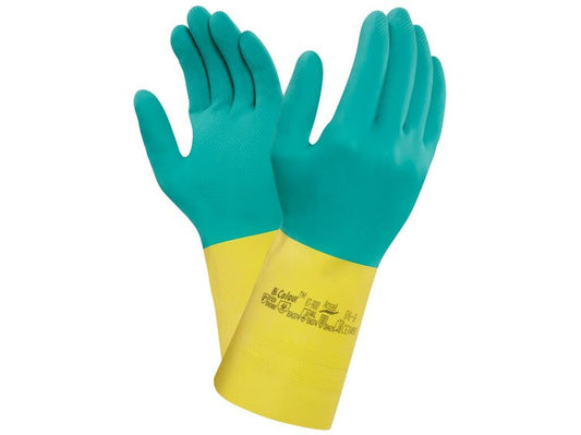 GLOVES ANSELL BI-COLOUR 87-900, ACID RESISTANT