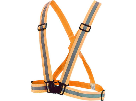 REFLECTIVE CROSS, ELASTIC, HIGH VISIBLE, ORANGE