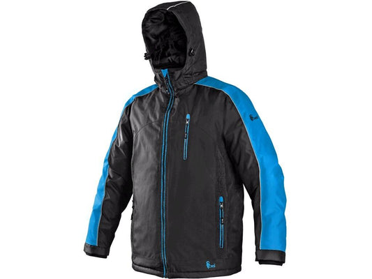 PADDED JACKET BRIGHTON, WINTER, MEN'S, BLACK-BLUE