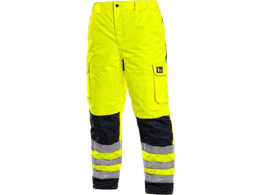 TROUSERS CARDIFF, HIGH VISIBLE, PADDED, MEN´S, YELLOW