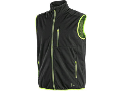 GILET SOFTSHELL PASO, DA UOMO, NERO-GIALLO 