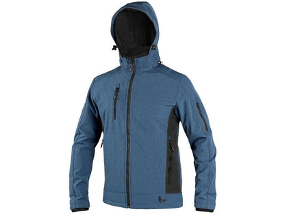 HOMME, VESTE SOFTSHELL DURHAM, BLEU-NOIR 
