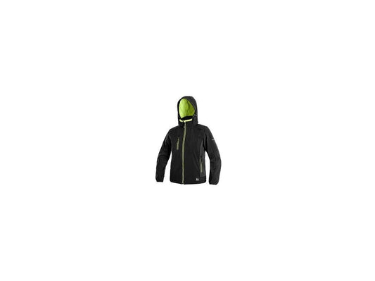 Children ́s softshell jacket DURHAM, black-yellow