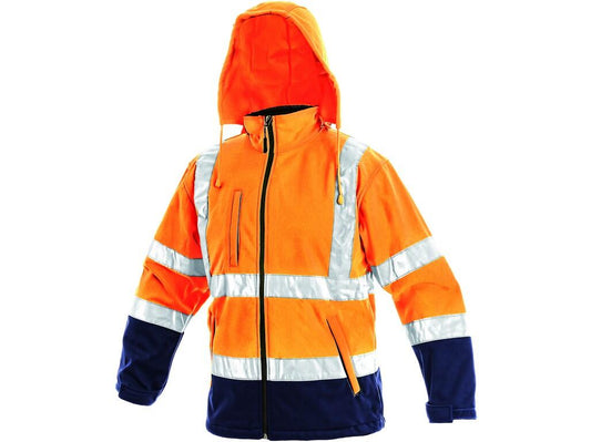 HIGH VISIBLE SOFTSHELL JACKET DERBY, HIGH VISIBLE, MEN´S, ORANGE