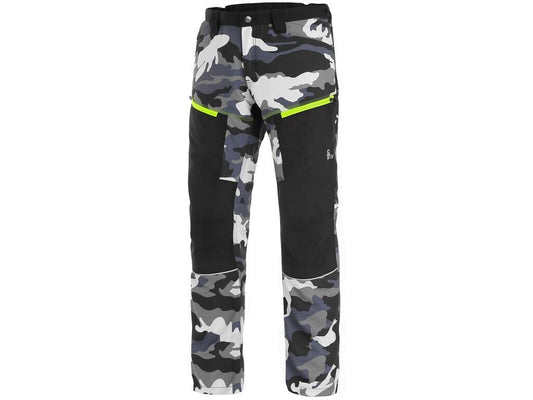 TROUSERS CXS DIXON, MEN’S, GREY-WHITE (CAMO)