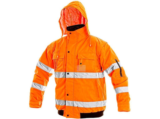 HIGH VISIBLE PADDED JACKET LEEDS, MEN´S, ORANGE