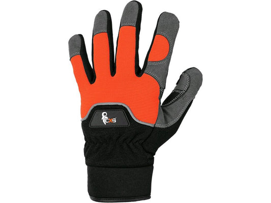 GLOVES PUNO, COMBINED, ORANGE-BLACK