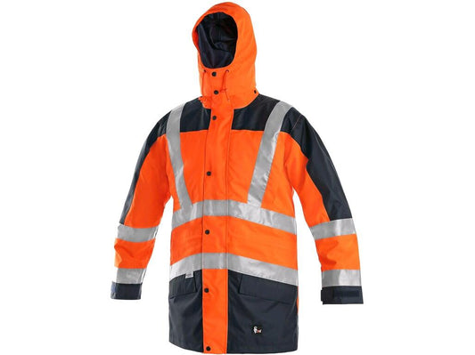 HIGH VISIBLE JACKET CXS LONDON, 5IN1, MEN’S, ORANGE-BLUE