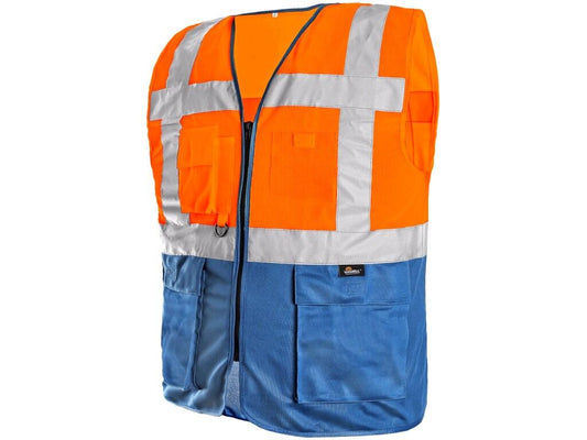 HIGH VISIBLE TWO-COLORED BOLTON, MEN'S, ORANGE-BLUE