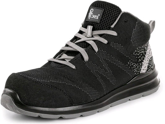 SAFETY ANKLE FOOTWEAR CXS TEXLINE MURTER S1P, BLACK-GREY