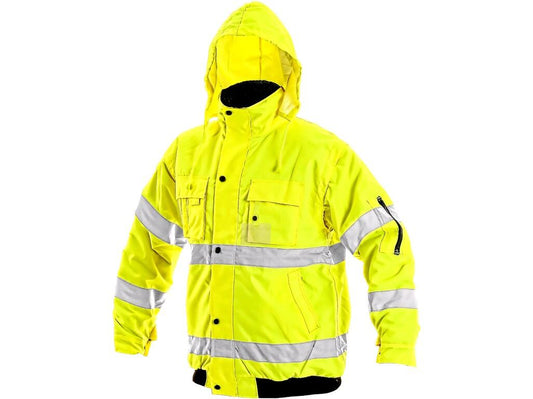 HIGH VISIBLE PADDED JACKET LEEDS, MEN´S, YELLOW