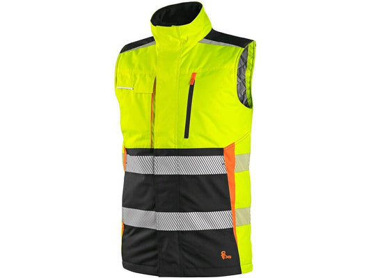 VEST CXS BENSON, HIGH VISIBLE, PADED, YELLOW-BLACK