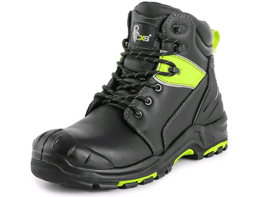 ANKLE FOOTWEAR CXS WORK SOLID S3, BLACK-GREEN