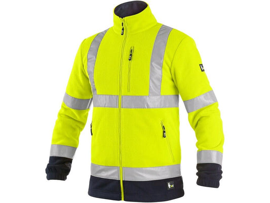 JACKET CXS PRESTON, HIGH VISIBLE, FLEECE, YELLOW-BLUE