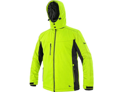 PADDED SOFTSHELL JACKET CXS VEGAS, WINTER, MEN´S, YELLOW-BLACK