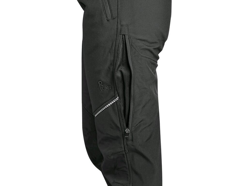 PANTALON CXS TRENTON, SOFTSHELL D'HIVER, HOMME, NOIR 