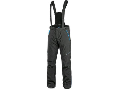 PANTALONE CXS TRENTON, SOFTSHELL INVERNALE, DA UOMO, NERO-BLU 