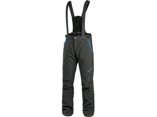 PANTALONE CXS TRENTON, SOFTSHELL INVERNALE, DA UOMO, NERO-BLU 