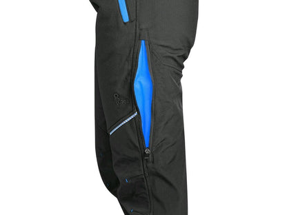 PANTALONE CXS TRENTON, SOFTSHELL INVERNALE, DA UOMO, NERO-BLU 