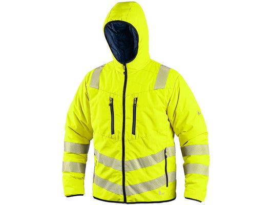 JACKET CXS CHESTER, HIGH VISIBLE, DOUBLE-SIDE, YELLOW - BLUE